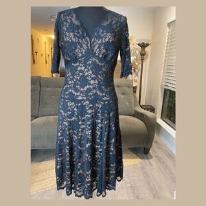 Cabi Black Lace Fit & Flare Midi Dress | Style 714 | Women’s L